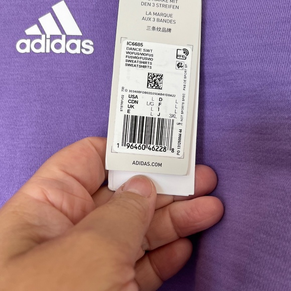 Lilac cropped cotton oversized sweatshirt XL - Picture 11 of 13